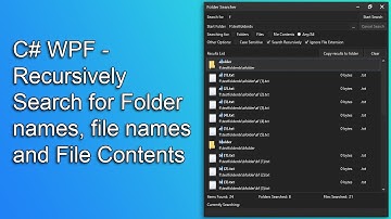 C# - How to recursively search folders, files and file contents (using WPF and MVVM)