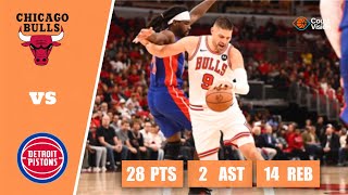 Nikola Vučević - 28 Points, 14 Rebounds, 2 Assists vs Pistons - 2025-26 Regular Season