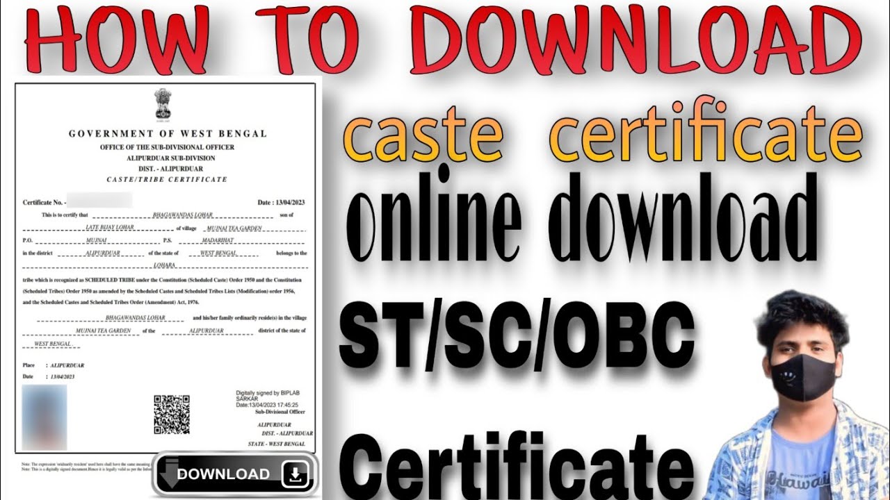 How To Download Cast Certificate West Bengal ST SC OBC Certificate How To Download Cast Certificate West Bengal ST SC OBC Certificate