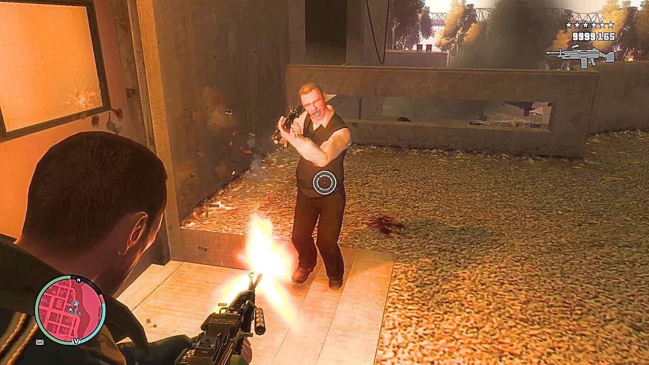 GTA 4 - POLICE STATION SHOOTOUT & NIKO ATTACK POLICE STATION + SIX STARS