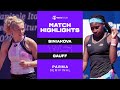 Katerina Siniakova vs. Coco Gauff | 2021 Parma Semifinal | WTA Match Highlights