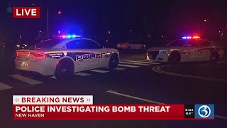 Video: Bomb threat investigation underway in New Haven