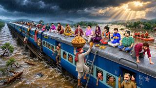 Train Floods Rescue Heavy Rains Survived Samosa Wala Comedy Hindi Kahani Moral Stories