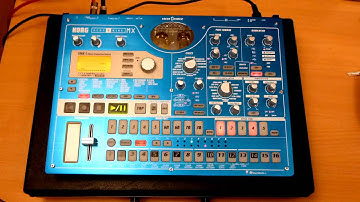 Korg EMX-1 playing the free UK Bass expansion pack. First 50 presets (Dubstep, Electro House etc)