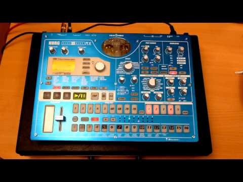 Korg EMX-1 playing the free UK Bass expansion pack. First 50 presets (Dubstep, Electro House etc)