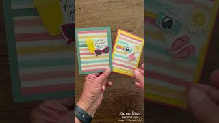 Spring, Summer, Fall & Winter Cards from ONE Easy Layout @KarenTitus