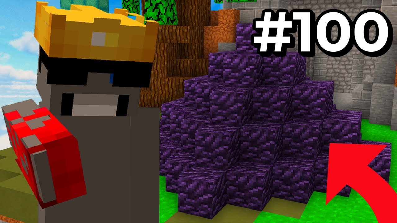 HICE una PROTECCIÓN con 100 BLOQUES DE OBSIDIANA en BEDWARS