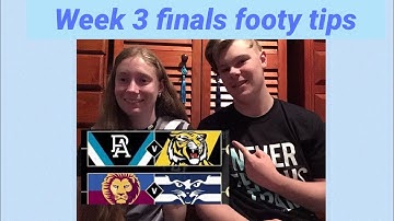 Week 3 AFL finals footy tips