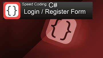 Speed Coding (speed art) Login/Register Form in C# Visual Studio 2015 Express