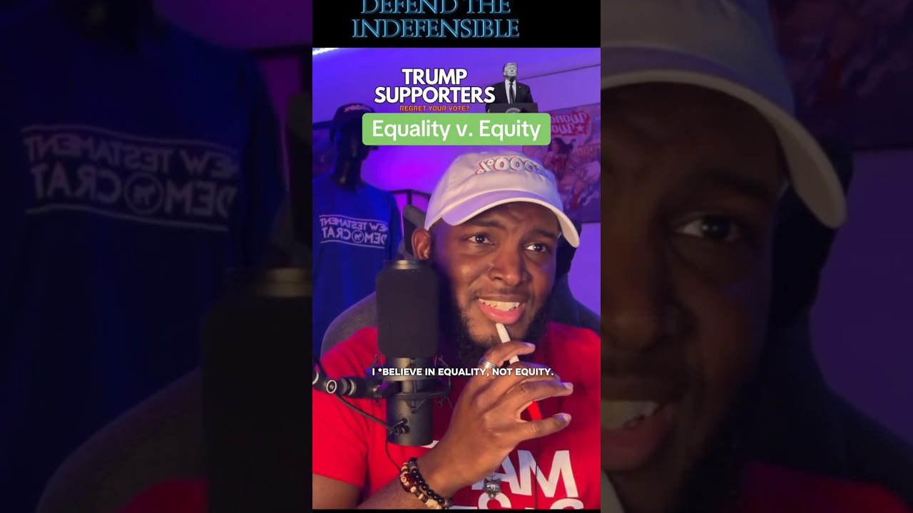 Explaining equity and equality to a Trump supporter #debate #politics #live #education
