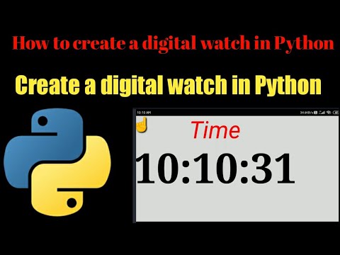 🐢😲Create a digital watch in Python|How to create a digital watch in Python|#python #coding #viral|