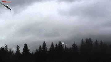 Father and son Supercub almost mid air flying together.  Kamikaze has a lot of family flyers