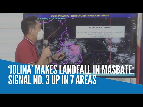 ‘Jolina’ makes landfall in Masbate; signal No. 3 up in 7 areas