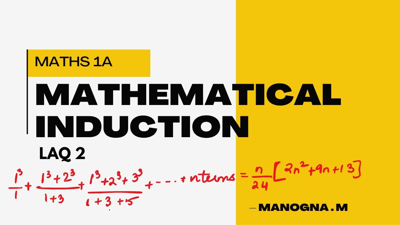 MATHEMATICAL INDUCTION || INTER MATHS 1 A || MOST IMPORTANT LAQ'S || PART-2