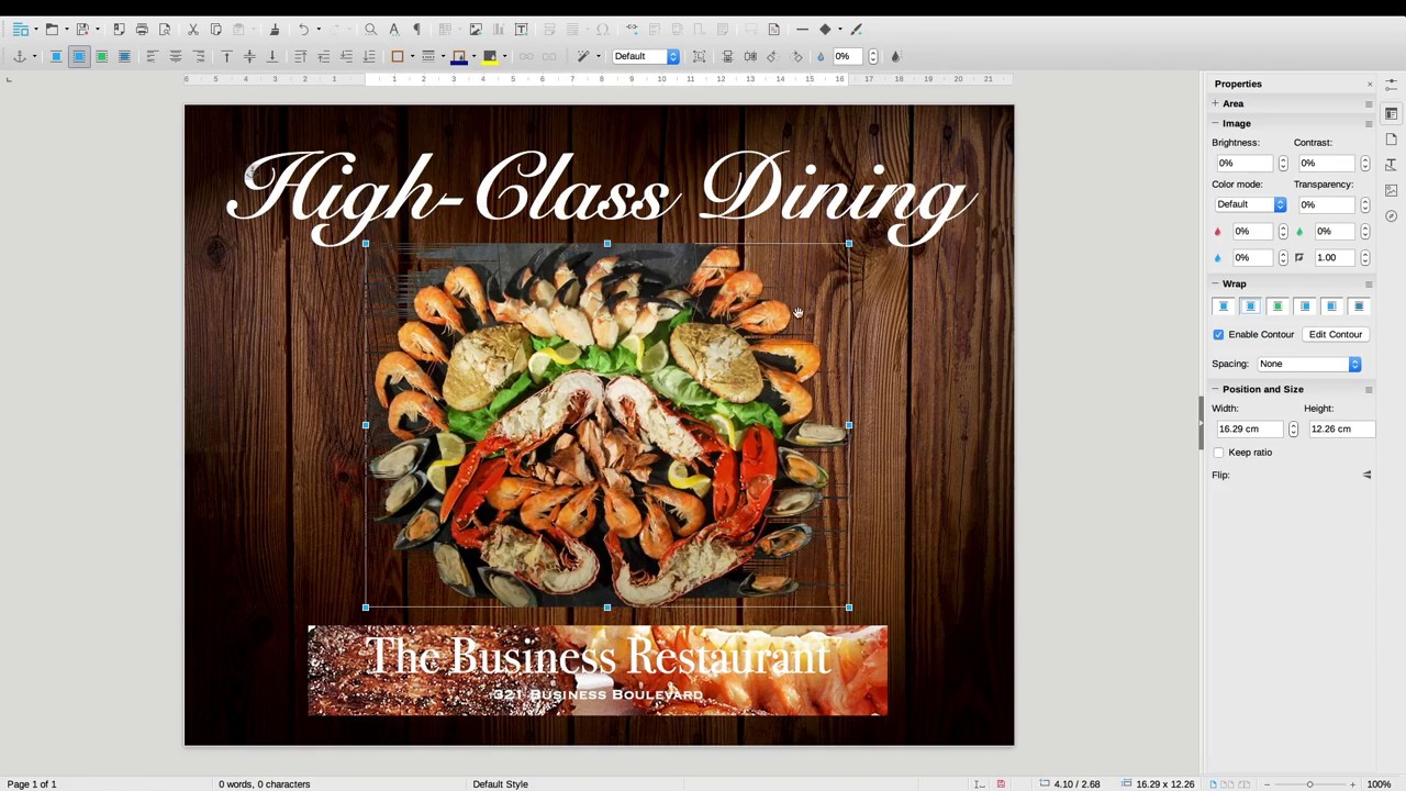 Update Making a Poster Using LibreOffice Writer (Timelapse)