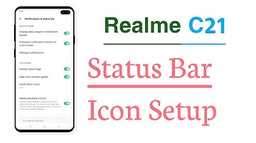 Realme C21 Status Bar icons Battery icon Sim Icon Internet Speed Meter Set