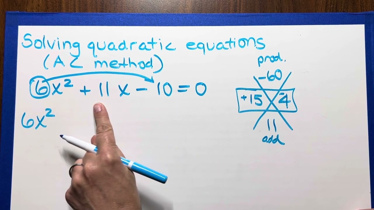 Solving quadratic equations factoring (AC Method)