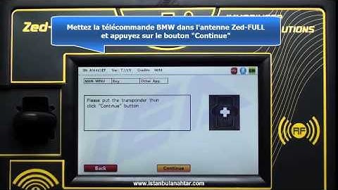 CHARGEMENT TELECOMMANDE BMW