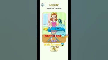 Wait for end😱🤯 ( Delete one part Dop5 level77 Save the clothes👗👚👖 Walkthrough solution❤ #shorts