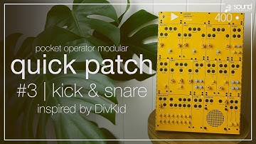 Teenage Engineering Pocket Operator Modular | Quick Patch #3: Kick & Snare - Inspired by DivKid