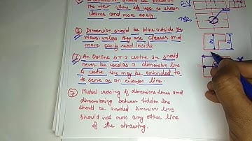 Rule of dimensioning | iti diploma engineering technical drawing me dimensioning kre| you learn