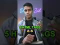 5 HTML tags that you Don't know ! | HTML helpful tags | HTML for beginners | #htmlshorts #shorts