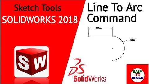 Line Convert to Arc command #05 |SolidWorks Tutorial in Hindi #easy2designcenter