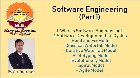 SOFTWARE ENGINEERING PART 1 | BY SIR INDRASON
