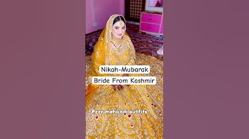 Nikah Mubarak 🫀 | Beautiful Bride From Kashmir 🤩✨ | #peermehandioutfits #kashmiriwedding #shorts