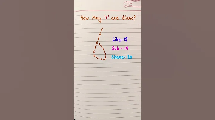 how many '6' are there?🤔🧐#shorts #art #writing #puzzle #challenge