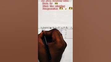🪤Find f1 & f2 when Mean is 50 for shown frequency table