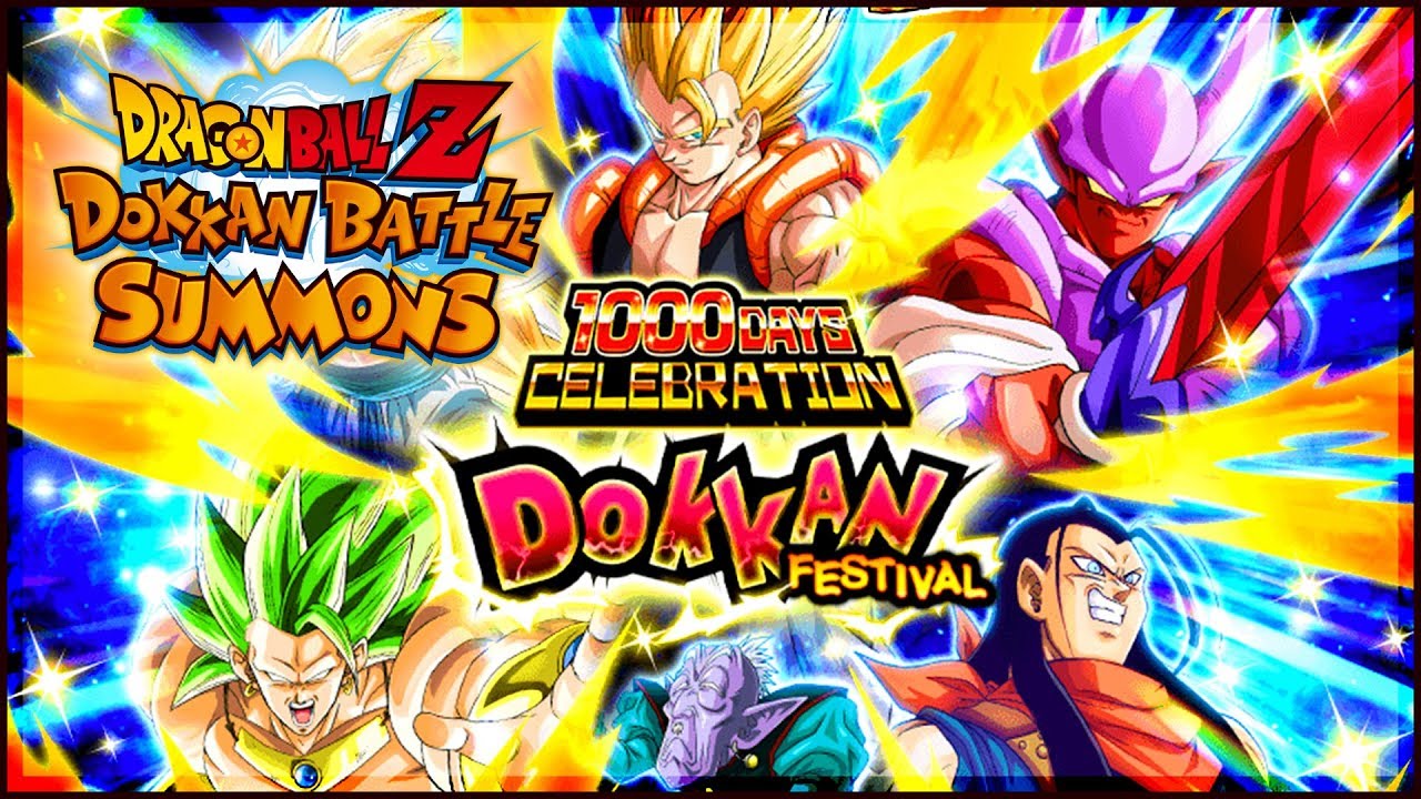 DOKKAN BATTLE SUMMONS 1000 DAY CELEBRATION BANNER (GLOBAL TICKETS) w/ Titos