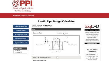 BCD Calculator - Calculating Expansion Arm and Expansion Loop Deflection
