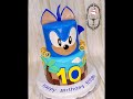 Sonic the Hedgehog Theme Cake/ Cake Decorating Tutorials from start to finish