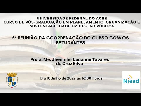 5ª REUNIÃO DA COORDENAÇÃO DO CURSO COM OS ESTUDANTES