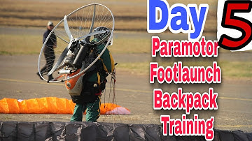 paramotor Training Day 5 in India । Paramotor footlaunch backpack training with pilot Kuldeep taak