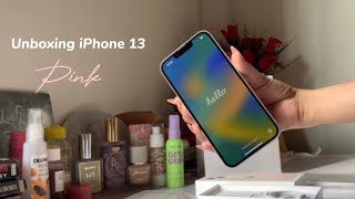 iphone 13 pink  (128gb) unboxing 2024 + camera test & accessories☁