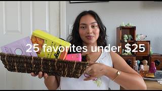 25 favorites under $25 (beauty, bodycare, accessories) + 5,000 subs giveaway!!