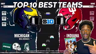 Top 10 CONFIRMED HIGHEST overall teams in college football 25