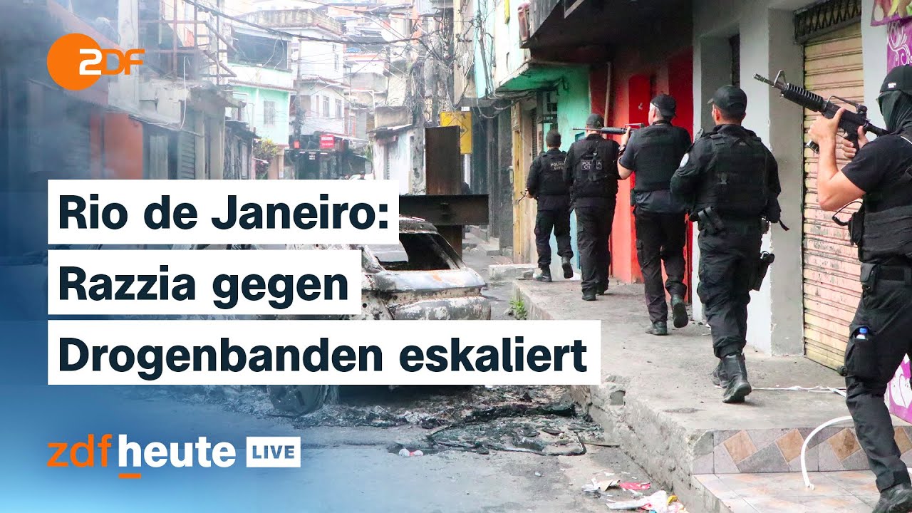 Rio de Janeiro: Tote bei Drogen-Razzia – Polizeieinsatz in Favelas eskaliert | ZDFheute live
