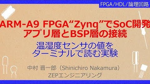 No_A325 Cortex-A9内蔵FPGA“Zynq”入門//アプリ層とBSP層の接続，温湿度センサの値を//ターミナルで読む実験