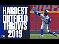 The Hardest Outfield Throws of 2019 | MLB Highlights