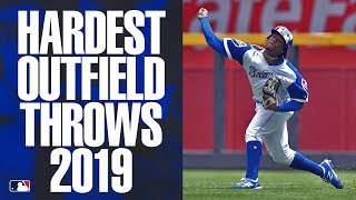The Hardest Outfield Throws of 2019 | MLB Highlights
