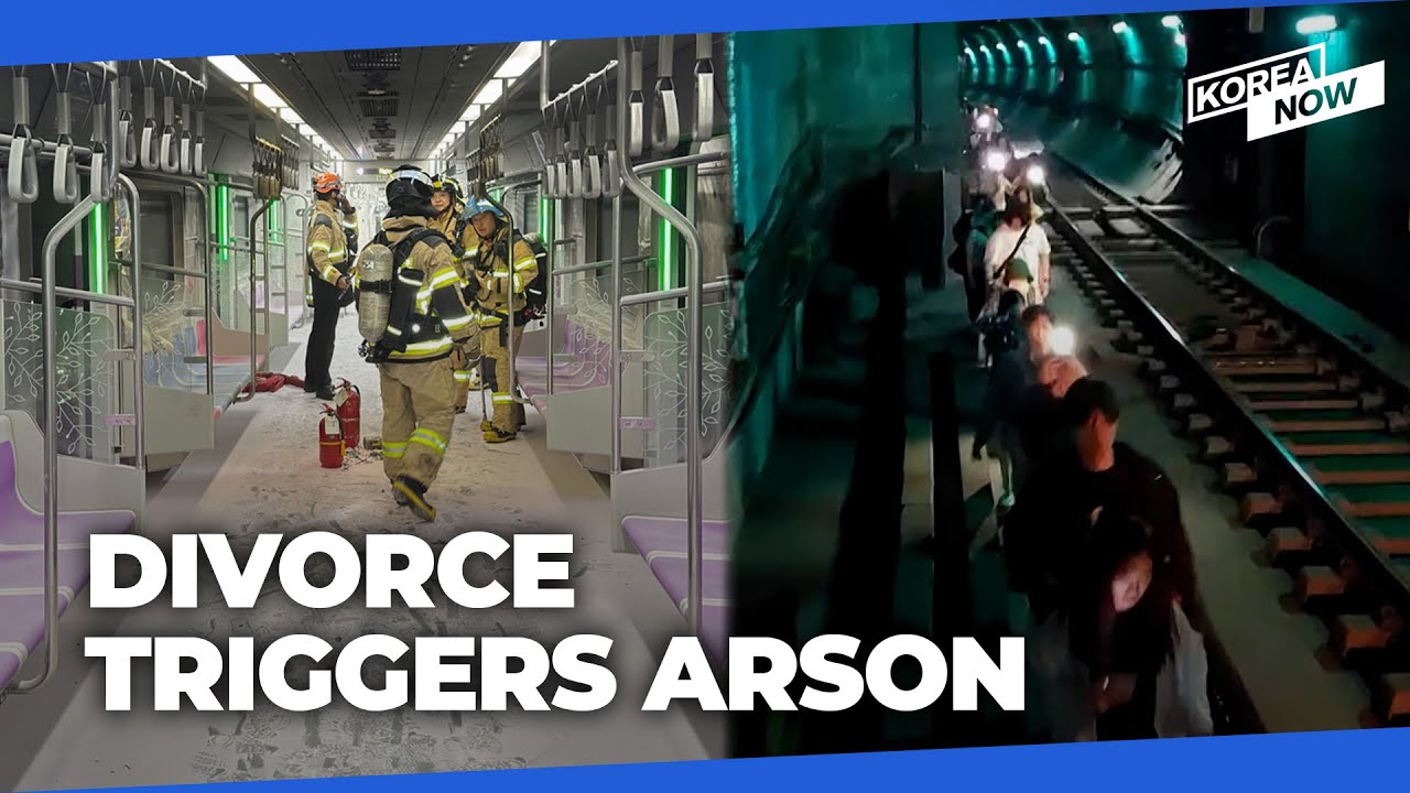 Man disgruntled with divorce proceedings tries to set fire to Seoul metro train