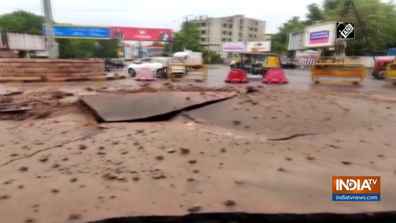 Watch: Major accident averted after water pipeline bursts in Jodhpur