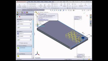 SolidWorks Tutorials - Modeling using the linear pattern tool
