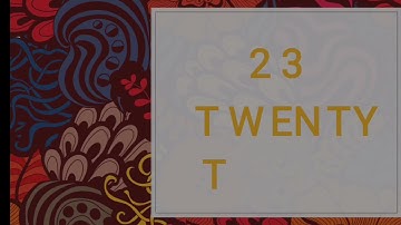 Number Names 20-29 Block-13 S1