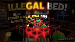 How to Make an ILLEGAL BED in Minecraft PE! (No Mods) 🚫🛏️