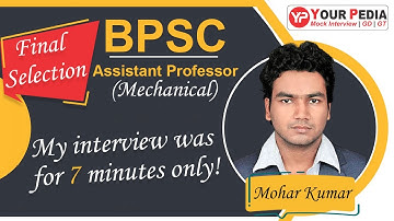 My interview was for 7 minutes only | Mohar selected as Assistant Professor in BPSC final results