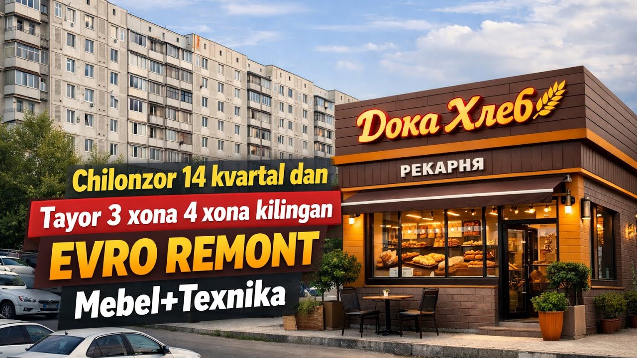 СРОЧНО‼️Чилонзор 14 квартал дан Евро ремонт тайор уй 